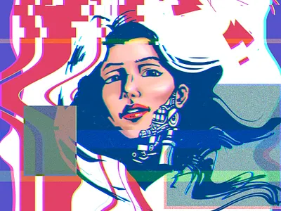 Glitch lady brutalism brutalist cyberpunk digitalart glitch illustration illustration art illustrator printdesign