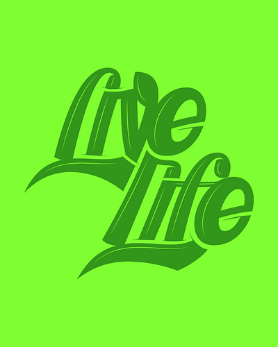 Life is an Interesting Journey adobe illustrator green lettering life live life typeart typedesign