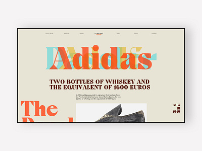 Adidas / Puma History Web Page clean data design fresh header interface landing marketing minimal page pallete product profile responsive simple typography ui ux web design website