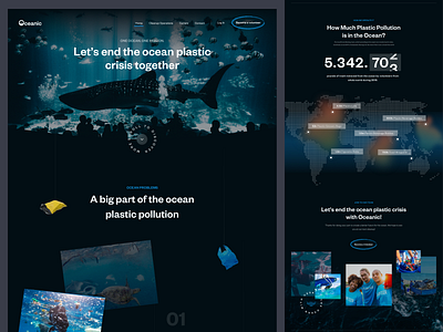 Homepage for Oceanic design ecology fireart fireartstudio landing minimal plastic ui webdesign