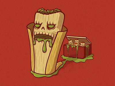 Killer Tamales chicago creature creepy food illustration monster zombie