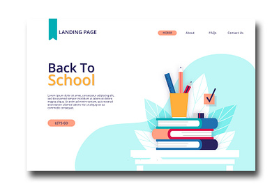 School branding design digital illustrator vector web