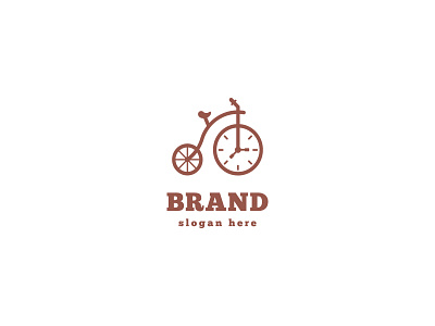 Bicycle Clock Logo Design bicycle bicycle shop brand identity branding branding design clean clock concept creative design illustration logo logo design logo mark logos mark simple time unique logo vector