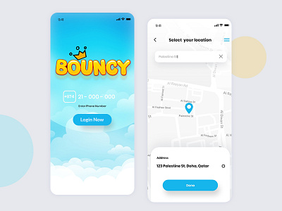 Bouncy App Design 2020 app app design apps illustration location map modern ui vector