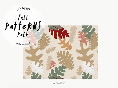 Fall Seamless Patterns Camo Edition Vectors fall patterns illustrations leaves illustrations seamless patterns