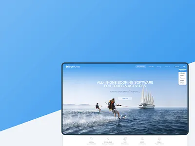Tour Hunter Marketplace landing landing page layout web design website