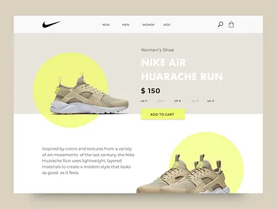 Nike Sneaker Web Page branding design logo minimal web website