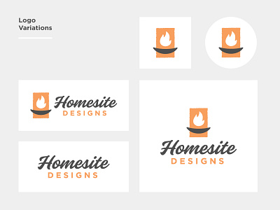 Homesite Designs branding campfire design fire flame illustration logo typography