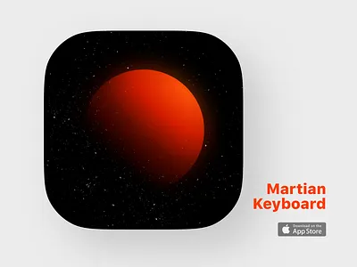 Icon design 2 app appstore button icon ios logo mars mobile orange space uiux universe