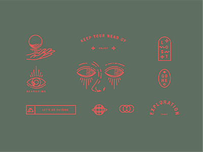 Concept Stickersheet branding design details flat icon illustration line art logo pattern vector