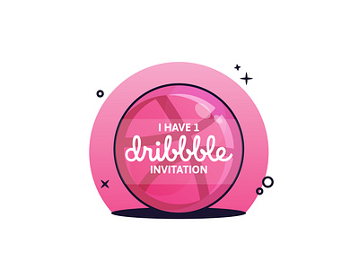 1 Dribbble Invitation 1 design dribbble dribbble best shot dribbble invitation dribbble invites first shoot gradient icon illustration invitation invitations shoot ui web