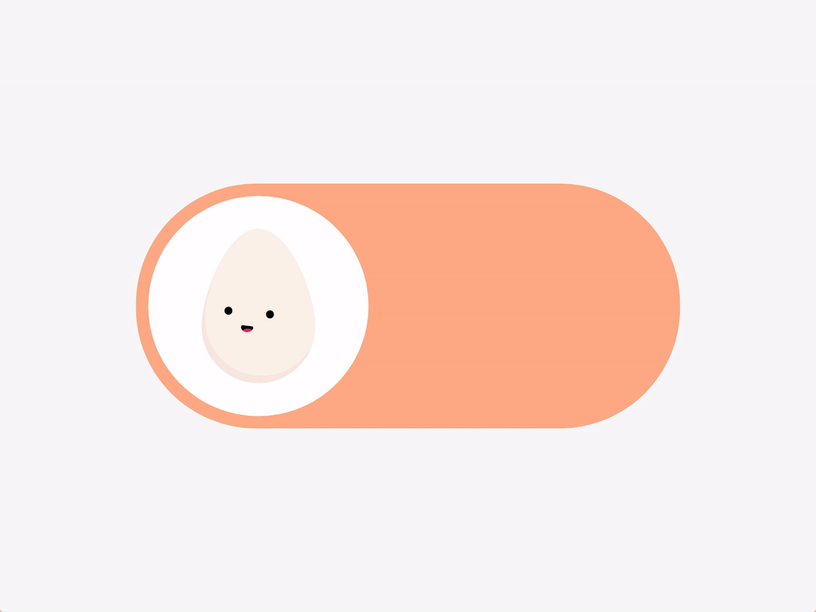 Egg switch - Daily UI 015 app app design cute daily ui 015 dailyui egg gif omelette smile switch ui web design