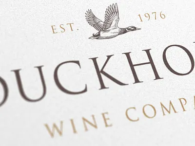 Duckhorn Wine Company bird branding duck engraving flying graphic icon illustration logo mark logomark mark scratchboard