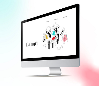 Lampi landing page branding design illustration illustrator landing page design landingpage ui vector website