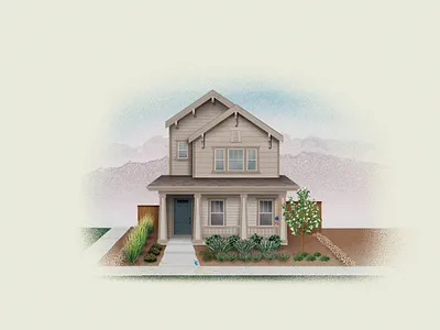 Denver Home architecture denver digital brush illustration illustrator mountains photoshop texture