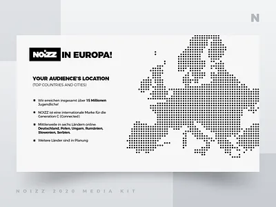 Noizz 2020 Media Kit 6 of 12 black branding concept design digital illustration media kit minimalism presentation layout typography ui white