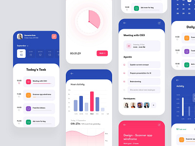 Task Management App (Full) 2020 2021 trends app ui app ux blue colorful design gradient ios 13 iphone minimal mobile mockup purple sketch task trendy typography ui xd