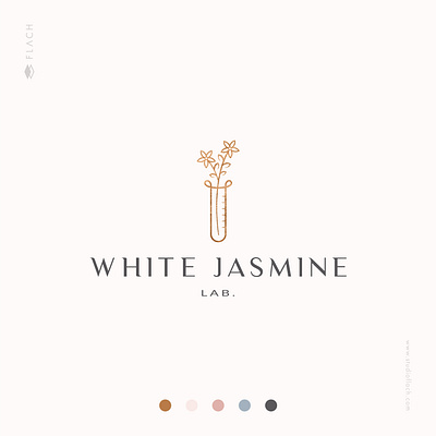 Logo Proposal - White Jasmine date flower flowers high end logo logodesign logos party remember special wedding