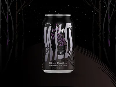 Wild Brewing Co. Black Panther beer beer label black panther illustration packaging packaging design