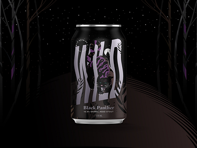 Wild Brewing Co. Black Panther beer beer label black panther illustration packaging packaging design