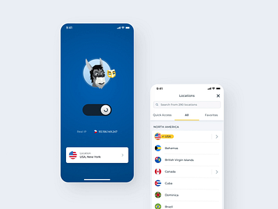 HMA VPN redesign animation clean connecting dashboard hidemyass hma illustraion iosapp motion product design realproduct ux ui vpn vpnapp