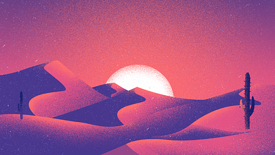 Desert - InfinitePay art direction blue color colorful concept creative desert design designer illustration mountain print red sand sun texture