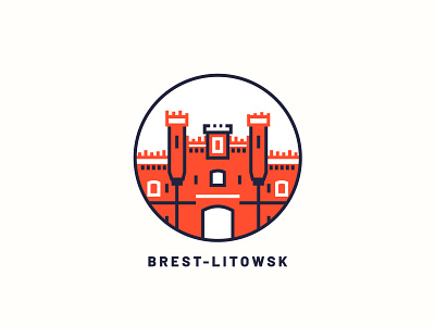 Brest Litowsk art city city illustration design fortress icon illustration logo print design vector war