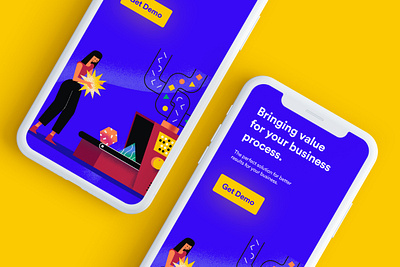 Mobile Landing Page Concept app brand clean concept design illustration minimal ui ux web