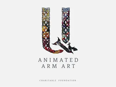 Animated Arm Art - Logotype design illustration logo vector