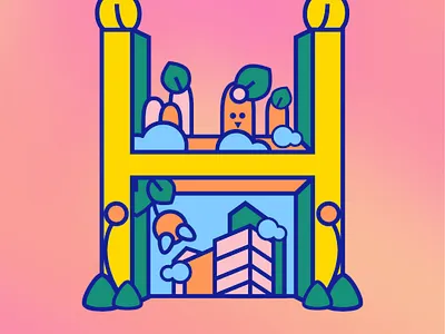 H for 36 Days of Type 2d 36days 36daysoftype animator bellapark design illustration junghyunpark lettering motiongraphic type typographic vector 박정현