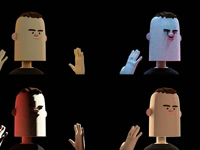 Master of Muppets 3d blender game character illustration low poly