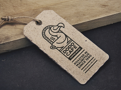 Dodo Café Tag branding branding design café coffee coffee beans coffee cup dodo graphic design illustration illustrator line icon line illustration line logo logo logo design minimal packaging simple tag vintage