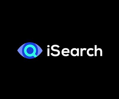 iSearch app design eye eyeball flat geometric illustration logo logodesign modern seach searchglass technology vector