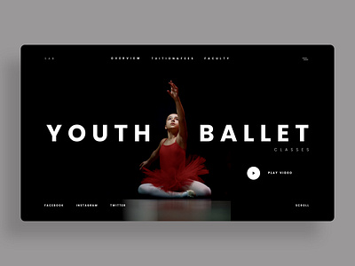 Ballet School Website ballet branding course courses dance design identity ui ui design ux web web design landing page website