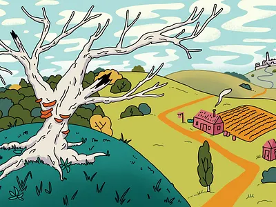 Vantage Point 2d art animation 2d animation art artist concept art design digital art illustration illustrator landscape