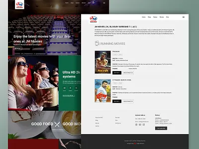 Shopping Mall - Movie Theatre - Web Design branding cafe logo design esight software solutions esight solutions illustration josh mall keralastyle mall movie theater shopping shopping mall ui user experience user interface design ux web website website banner website design