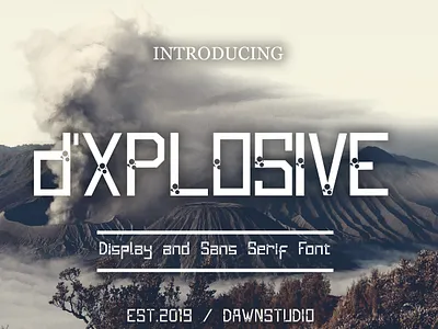d'Xplosive font branding crazy design display font font fontself illustration logo typography vector