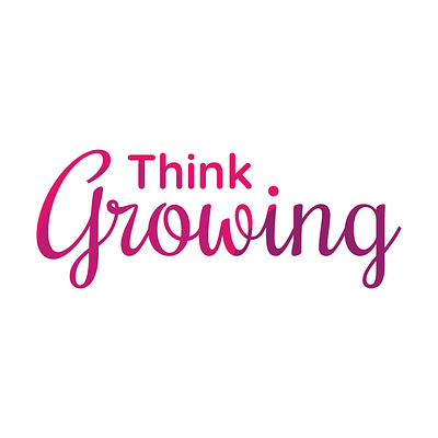 Think Growing adobe adobe illustrator pengoprekmudaberkarya thinkgrowing typography vector word