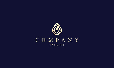Golden Drop logo brand design drop logo umuarus vector