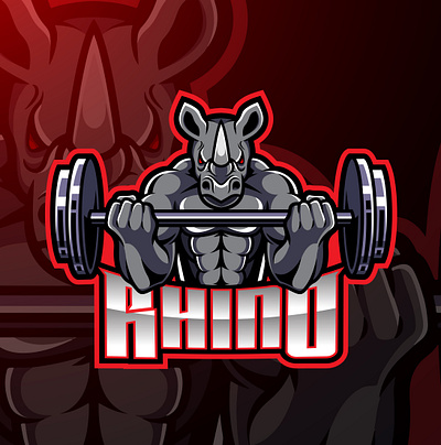 Rhino mascot gaming logo design animal logo branding design esport game design graphic design illustration logo mascot logo rhino