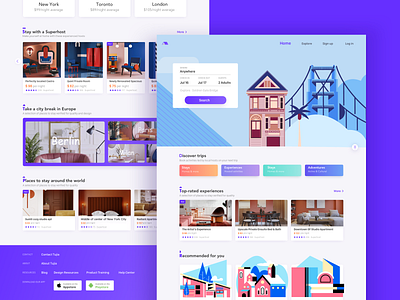 Homestay Web Design homestay house illustration rdd rent ui design web design