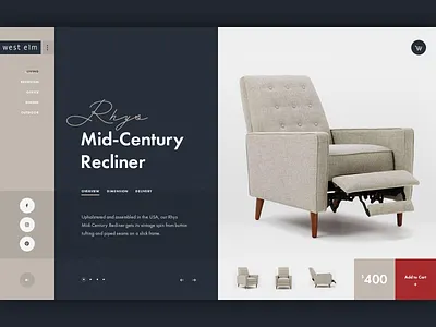 Furniture Shop UI Concept design ecommerce furniture ui website