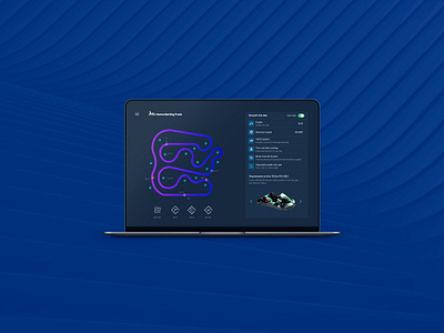 Karting Track UI app challenge darkmode karting macbook race ui ux web