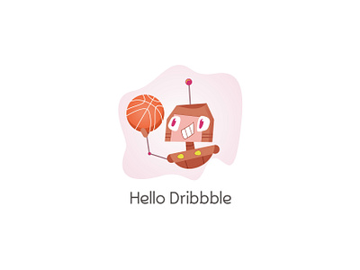 Hello Dribbble design flat illustration logo typography ux vector