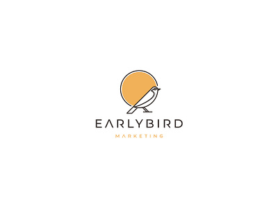 early bird marketing branding clean design flat icon illustration logo modern logo design simple typography vector