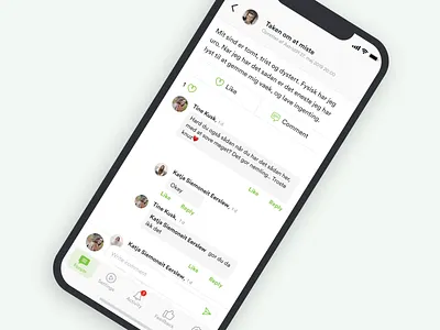 Djaelptilpaaroerende - Comment System. animation app comments e learning health app ios ui ux uxlab