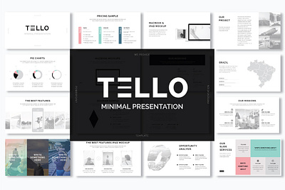 Tello Minimal Keynote Template awesome branding chart clean design elegant keynote keynote presentation keynote template landing page landscape minimal portfolio presentation professional ui ux