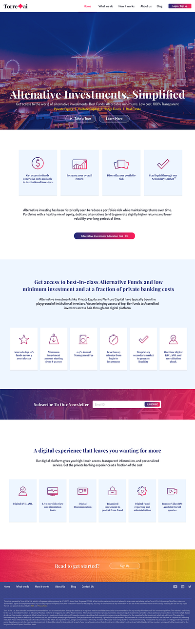 Landing Page concept design ui ux