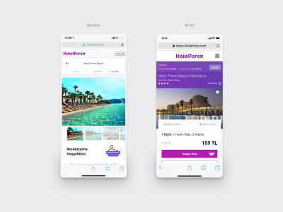 Hotelforex mobile hotel details improvements application before after before and after friend holidays hotel booking hotel mobile app hotels icon improvement notification profile purple search simple sports travel travel app ui user