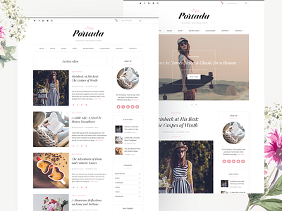 Portada - Elegant Blog WordPress Theme blog blogger elegant fashion female feminine lifestyle magazine theme wordpress